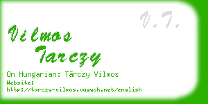 vilmos tarczy business card